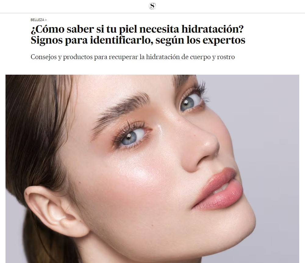 Artículo en Smoda sobre piel hidratada